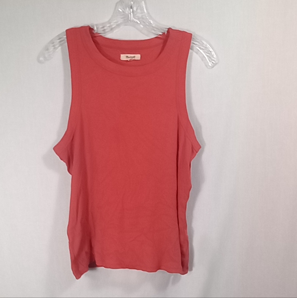 Madewell Burnt Orange Ribbed Tank Top Size XL